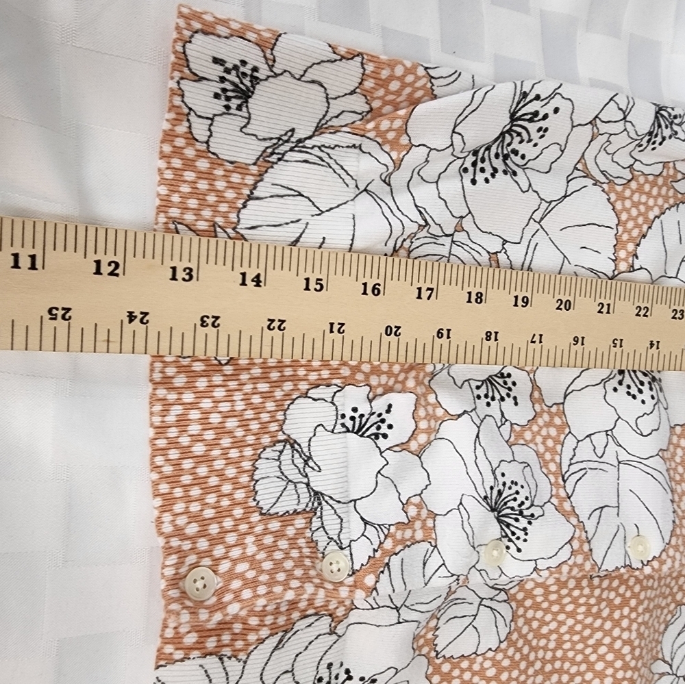 Land's End !00% Supima Cotton Floral Print Women's Cardigan Sweater Size MP - Picture 3 of 5